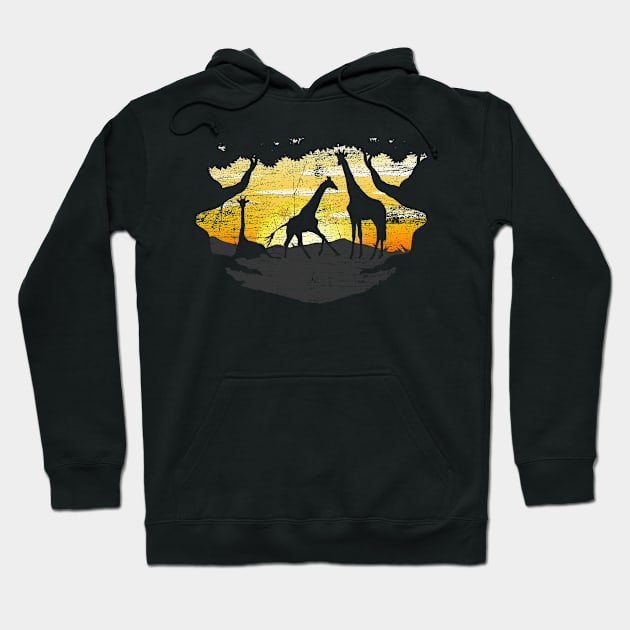 Safari Giraffe Hoodie by shirtsyoulike